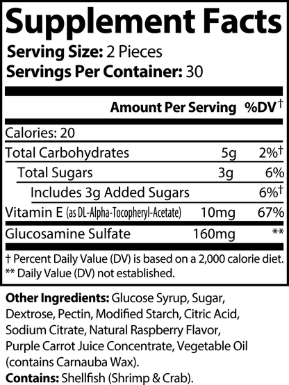 Nogi Joint Guard Gummies – Joint Health Support for Grapplers (Raspberry)